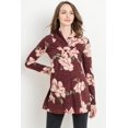 thumbnail image 1 of Floral Print Shawl Collar Maternity Knit Tunic, 1 of 4