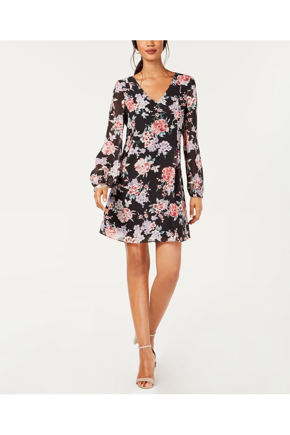Floral Print Shift Dress Multi Floral S