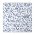 thumbnail image 1 of Floral Print Square Tablecloth, 34x34 Inch Elastic Hem Waterproof Polyester for Coffee Table or RV Use, 1 of 6