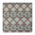 thumbnail image 1 of Floral Print Square Tablecloth with Stretch Elastic Border, 34x34 Inch Boho Design for Card Tables and Dining Areas, 1 of 6