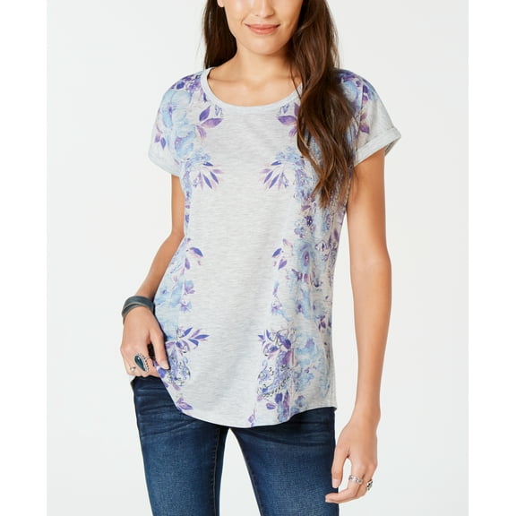 Style & Co. Floral Print T-Shirt Floral Runway XL