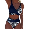 thumbnail image 1 of Floral Print Tankini Swimsuit Two Piece Beachwear With High Waist Bottoms And Adjustable, 1 of 4