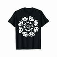thumbnail image 1 of Floral Print Tee Graphic T Shirt Tops Cotton Short Sleeve Crew Neck Comfort Fit Casual Summer Black S-5XL, 1 of 5
