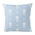 thumbnail image 1 of Floral Print Throw Pillow Cover,Portable Washable Decorative Cushion Case for Living Room Bedroom Sofa Decor,Blue, 1 of 7