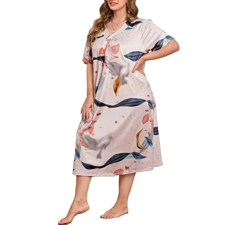Walmart nightgowns plus size hotsell