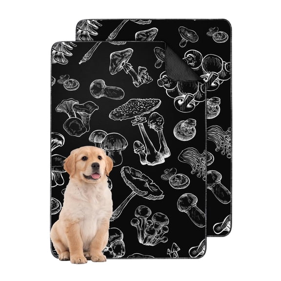 Floral Print Washable Pee Pads, Reusable Potty Solution for Puppies, Adult, and Senior Dogs (Plant patterns, 24" x35")