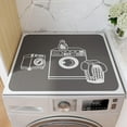 thumbnail image 1 of Floral Print Washing Machine Mat for Top Load Non-Slip Washer Dryer Covers, Dust-proof Washing Machine Covers Pad Dust Cover Pad Decorative Laundry Room Kitchen Protector Mat for Home Decor, 1 of 6