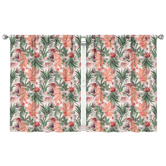 Floral Printed Curtains 42x54 Inch Rod Pocket 2 Panels, Blackout Drapes for Bedroom and Home Office