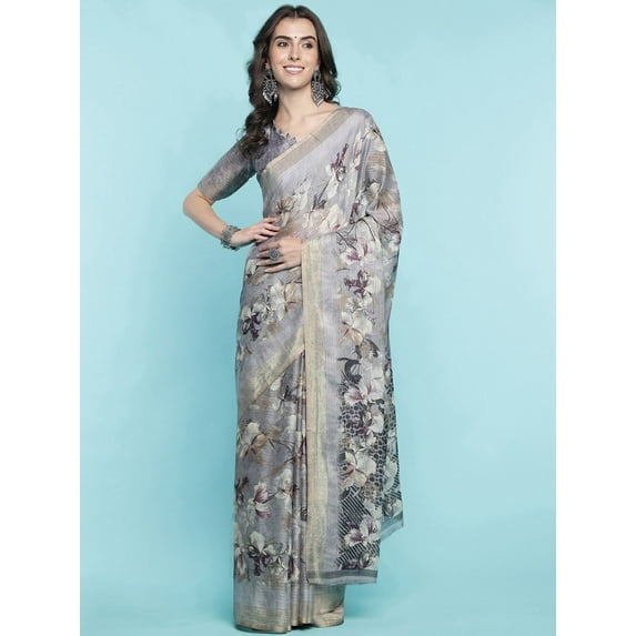 Floral Printed Pure Georgette Saree - 29081248