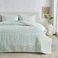 thumbnail image 1 of Floral Printed Reversible Quilted Coverlet Set with Shams, 3-Piece, Full / Queen Size, 1 of 6