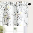 thumbnail image 1 of Floral Printed Valance Curtains, 52 x 18 Inches Light Filtering Decorative Drapery Rod Pocket Solid Treatment for Bedroom, Living Room, 1 Piece, 1 of 6