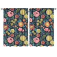 thumbnail image 1 of Floral Printed Window Drapes 42x63 Inch 2 Panels, Rod Pocket Blackout Curtains for Bedroom and Light Control, 1 of 2