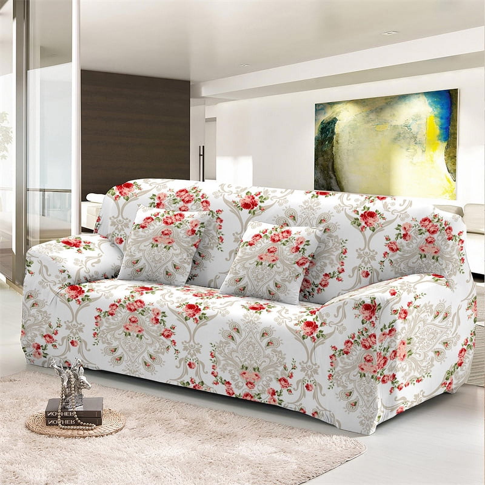 Floral Printing Elastic Slipcovers Stretch Sofa Covers for Living Room