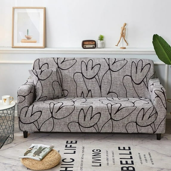 Floral Printing Elastic Slipcovers Stretch Sofa Covers for Living Room Corner Couch Cover Sectional Cushion Cover 1/2/3/4 Seat