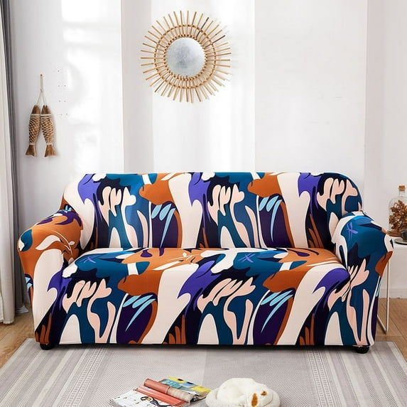 Floral Printing Sofa Cover for Living Room Slipcovers Sofa Cover Cotton Elastic Couch Cover Sofa Towel Chair Protector 1PC
