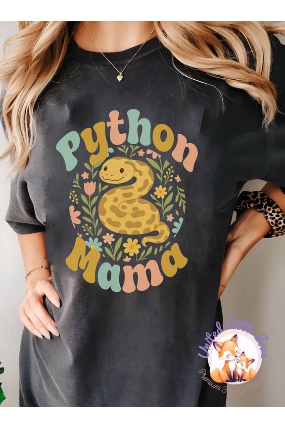 Floral Python Retro Snake T-Shirt All Size S-3XL