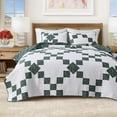 thumbnail image 1 of Floral Quilt Set - Lightweight, Soft, All-Season - 2-Piece Reversible Patchwork Bedding Set (Twin / Twin XL, Garden Star), 1 of 6
