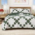 thumbnail image 1 of Floral Quilt Set - Lightweight, Soft, All-Season - 2-Piece Reversible Patchwork Bedding Set (Twin / Twin XL, Garden Star), 1 of 5