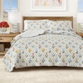 thumbnail image 1 of Floral Quilt Set - Lightweight, Soft, All-Season - 2-Piece Reversible Scalloped Bedding Set (Twin / Twin XL, Floral Lattice), 1 of 6