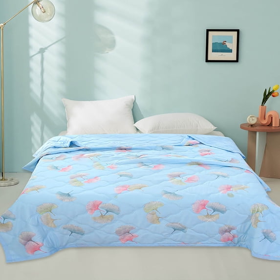 Floral Quilts Dandelion Bedspread King Size Lightweight Summer Flower Bedding Garden Botanical Coverlet Soft Rustic Blanket Cabin Home Decor