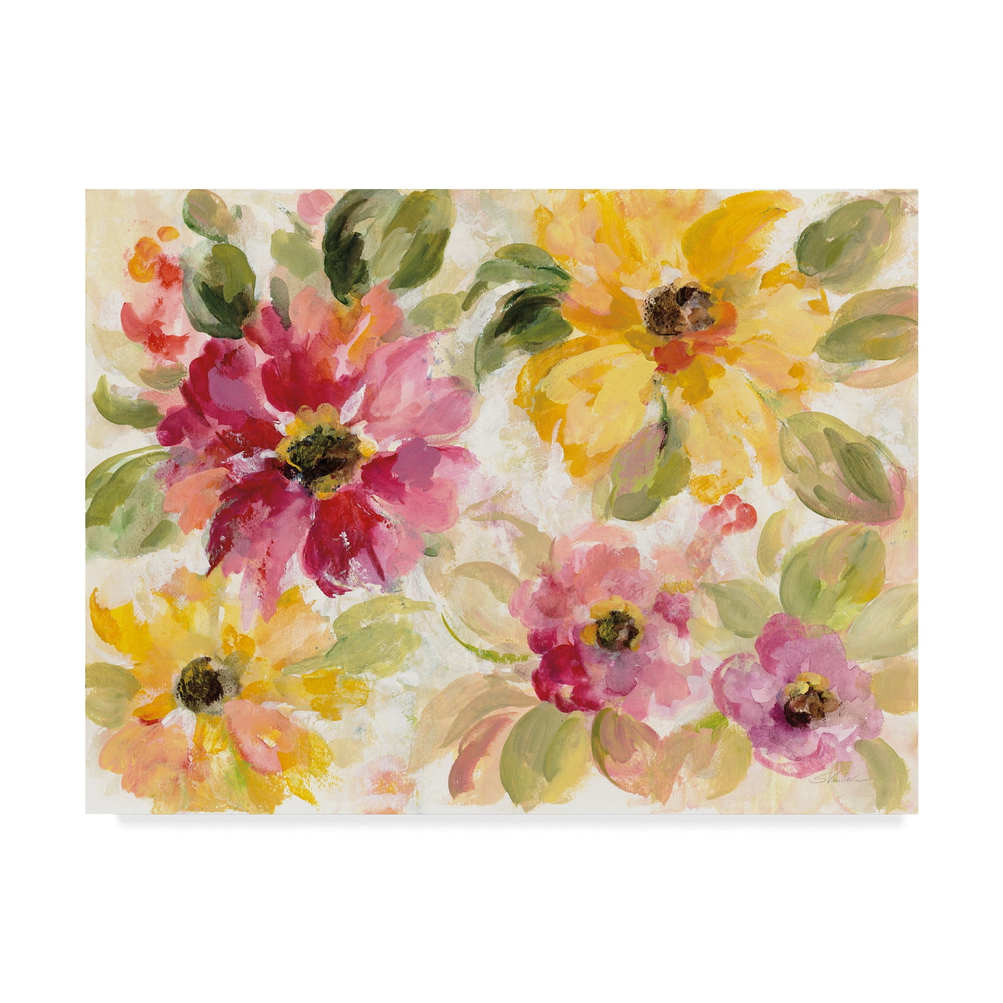 Floral Radiance' Canvas Art by Silvia Vassileva