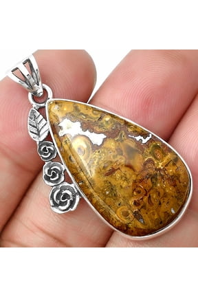 Floral - Rare Cady Mountain Agate 925 Sterling Silver Pendant Jewelry P-1070 SDP138925