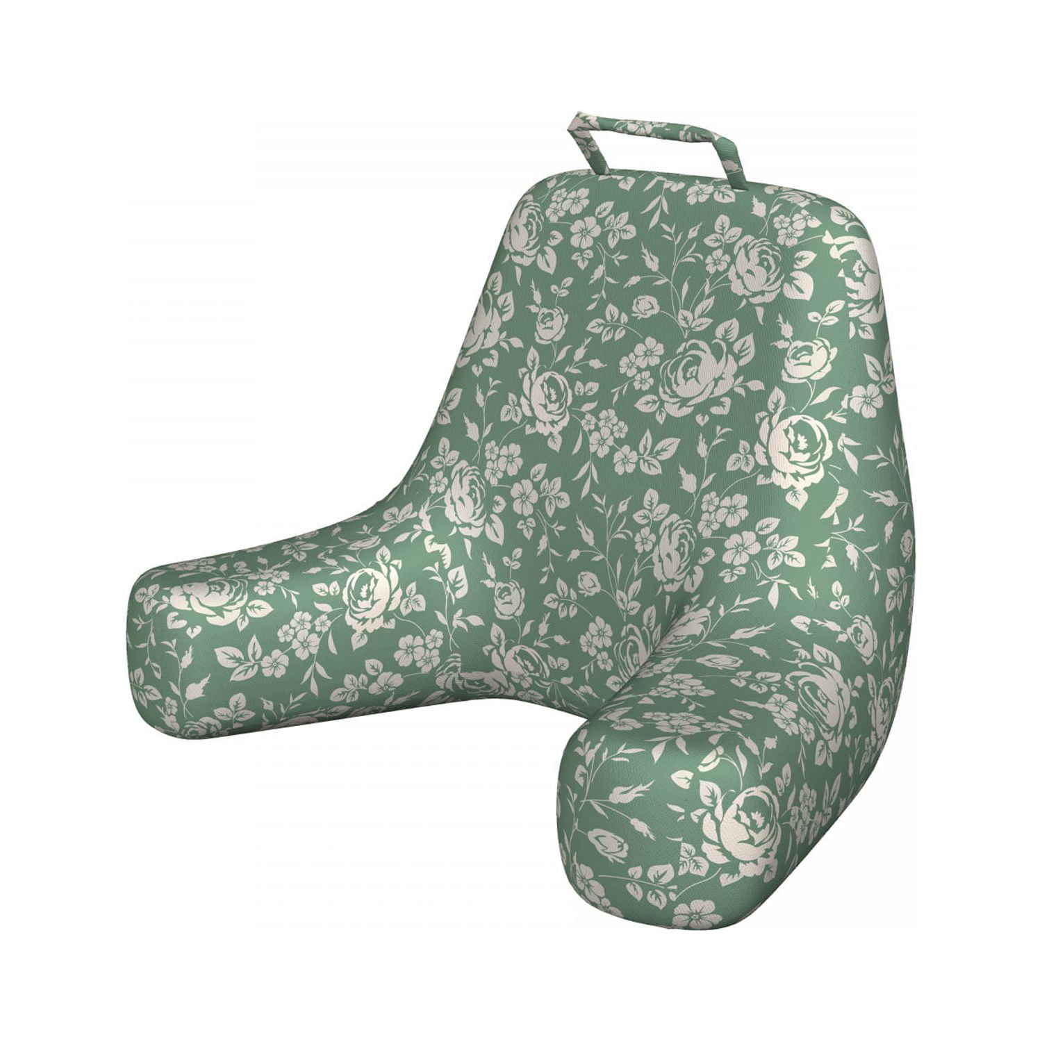 Floral Reading Pillow, Classic Rose Branches Victorian Petals Romantic