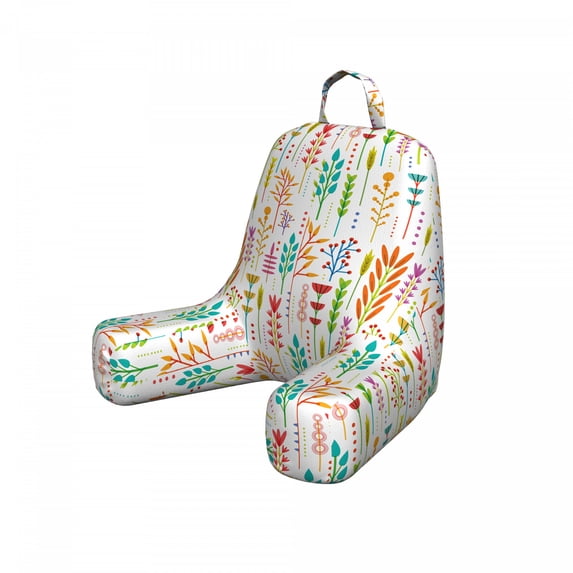 Floral Reading Pillow Cover, Colorful Design of Various Branches Herbs Plantation Flowers Botanical Illustration, Unstuffed Printed Bed Rest Case from Soft Fabric, Small, Multicolor, by Ambesonne
