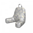 thumbnail image 1 of Floral Reading Pillow Cover, Daisies View with Leaves in Greyscale Chamomiles Design, Unstuffed Printed Bed Rest Case from Soft Fabric, Small, Pale Grey Yellow, by Ambesonne, 1 of 4