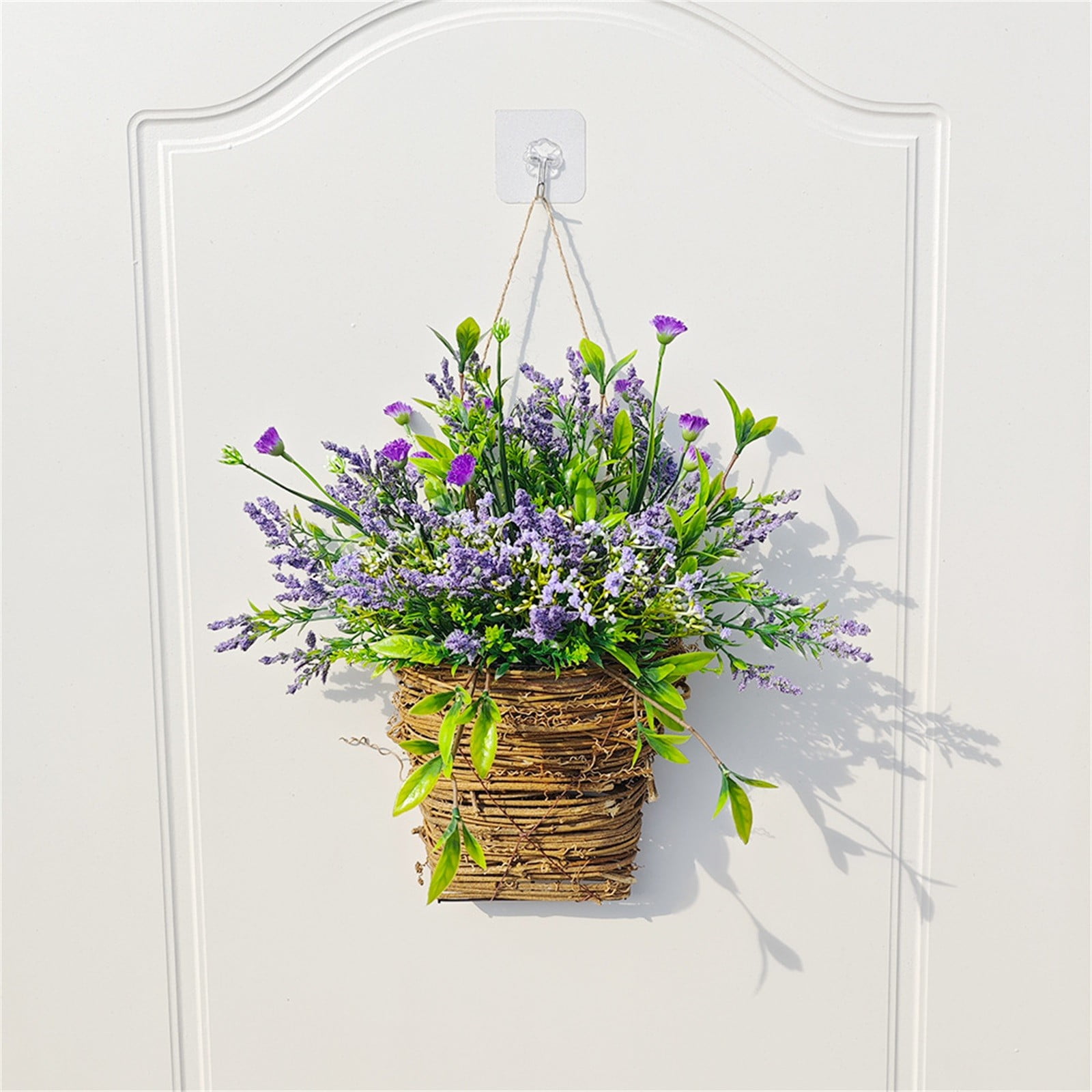 Floral Realistic Fake Flowers, Plastic Purple Flower Bouquet, Hydrangea