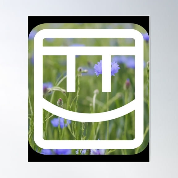 Floral Rec Room Logo Poster Wall Art, Modern Wall Decor For Living Room Bedroom, 24x36 UNFRAMED