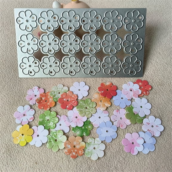 Floral Rectangular Metal Cutting Die, 4.5x2.4 in, for DIY Scrapbooking Card Making, Embossing Frame Die, Paper Craft Handcraft Tool