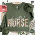 thumbnail image 1 of Floral Registered Nurse Sweatshirt For RN Nurses, Nurse Appreciation Gift, Registered Nurse Week Her, Nursing Assistant, WildFlower SWEATSHIRT All Size S-5XL, 1 of 5
