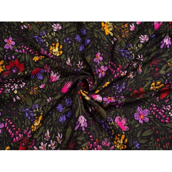 Floral Resort Viscose Challis Fabric Minerva Exclusive - per yard