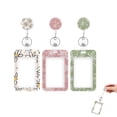 thumbnail image 1 of Floral Retractable Badge Holder - Detachable Strap ID Card Reel - Durable Sliding Badge Holders for Women, Girls, Teachers, Nurses & Workers, 1 of 5