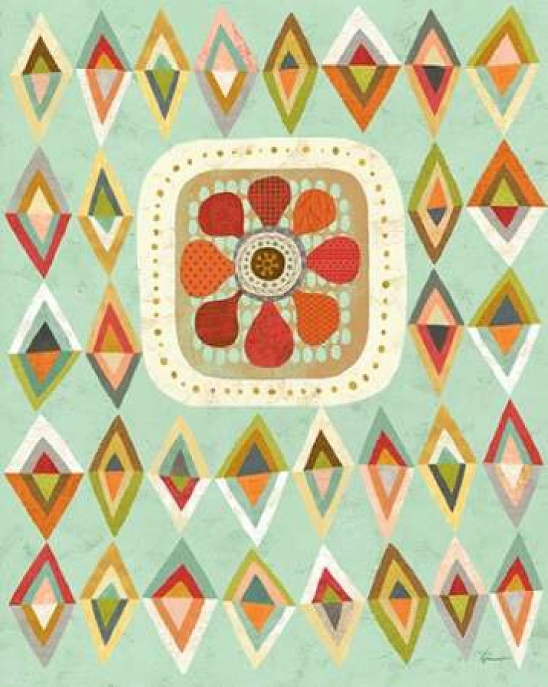Floral Retro 3 Canvas Art - Richard Faust (22 x 28)