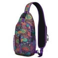 thumbnail image 1 of Floral Retro Sling Bag Lightweight Artistic Crossbody Daypack for City Walking, 1 of 6