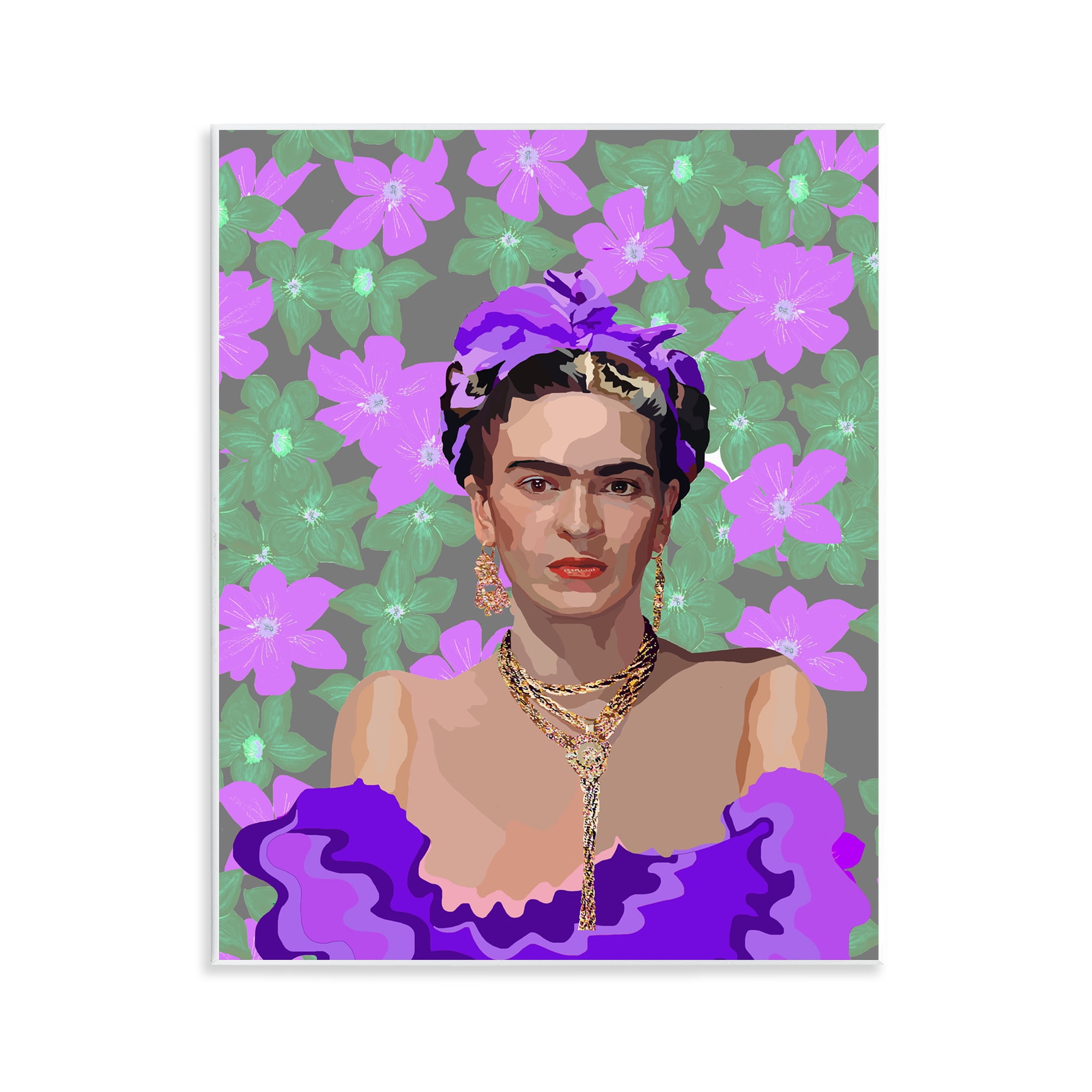 Floral Reverie Frida Wall Plaque Art, design by Lynnda Rakos