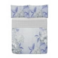 thumbnail image 1 of Floral Reversible Bedspread Set, Blooming Hydrangea Flowers Leaves Bouquet Vintage Style Spring Nature Print, Pillow Shams & Comforter Microfiber Bedding Set, 3 Sizes, Pale Ceil Blue, by Ambesonne, 1 of 4