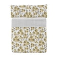 thumbnail image 1 of Floral Reversible Bedspread Set, Dandelion Flowers and Leaves Farm House Style Watercolor Effect Art Print, Pillow Shams & Comforter Microfiber Bedding Set, 3 Sizes, Khaki Taupe Green, by Ambesonne, 1 of 2