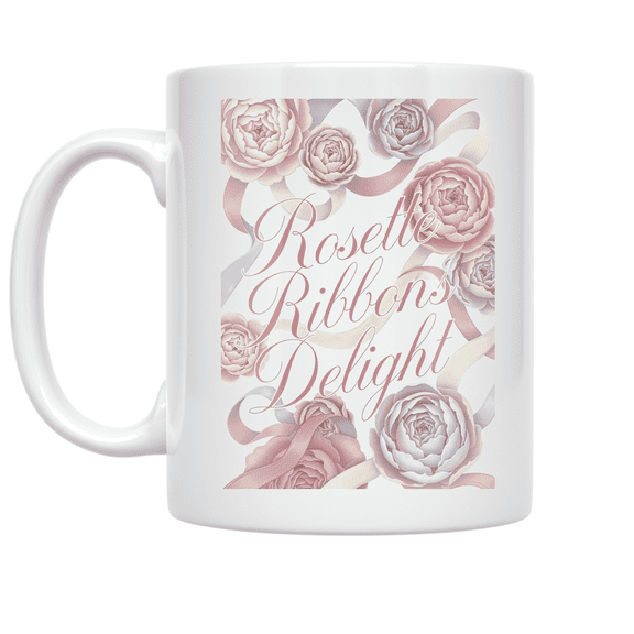 Floral Ribboncore Aesthetic - Floral Decor Enthusiast - 11 oz Ceramic Coffee Mug