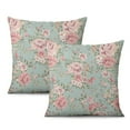 thumbnail image 1 of Floral Rose Pillow Covers 20x20 Inch Linen Decorative Square Throw Pillow Covers for Home Sofa Bedroom Outdoor Indoor, 1 of 6