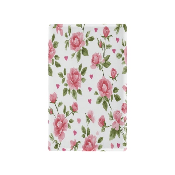 Floral Rose Seamless Print Decorative Wall Plate, Flame Retardant PC Plastic Light Switch & Outlet Cover with Mounting Screws Fits Blank Unused Outlet