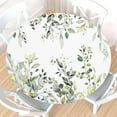 thumbnail image 1 of Floral Round Fitted Tablecloth with Elastic Edge,Water-Resistant Spring Summer Sage Green White Wild Flower Leaf Table Cover for 48-52" Found Tables Eucalyptus Table Cloth for Dinner,Outdoor,Patio, 1 of 4