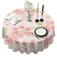thumbnail image 1 of Floral Round Tablecloth 70x70in(178x178cm) – Waterproof Polyester Table Cover with Full Print Design, Wrinkle Resistant & Washable for Kitchen Dining Party Decor,Thanksgiving,Christmas, Spring,Flower, 1 of 6