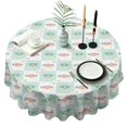thumbnail image 1 of Floral Round Tablecloth 70x70in(178x178cm) – Waterproof Polyester Table Cover with Full Print Design, Wrinkle Resistant & Washable for Kitchen Dining Party Decor,Thanksgiving,Christmas, Spring,Flower, 1 of 6