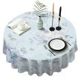 thumbnail image 1 of Floral Round Tablecloth 70x70in(178x178cm) – Waterproof Polyester Table Cover with Full Print Design, Wrinkle Resistant & Washable for Kitchen Dining Party Decor,Thanksgiving,Christmas, Spring,Flower, 1 of 6