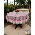 thumbnail image 1 of Floral Round Tablecloth 72 Inch – Handmade Cotton Table Cover for Christmas, Dining & Home Décor(HBRTCA1013_PK), 1 of 1