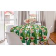 thumbnail image 1 of Floral Round Tablecloth, Exotic Hawaiian Style Botanical Pattern for Tropical Heaven and Paradise Holiday, Circle Table Cloth Cover for Dining Room Kitchen Decor, 60", Multicolor, by Ambesonne, 1 of 2