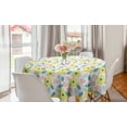 thumbnail image 1 of Floral Round Tablecloth, Repetitive Pastel Spring Flowers and Leaves Arrangement Illustration, Circle Table Cloth Cover for Dining Room Kitchen Decor, 60", Pastel Yellow Teal Rose, by Ambesonne, 1 of 2